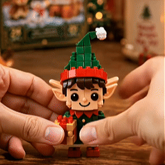 Felzoruni®⏳ Last day to save 49% – 🎄 12-Day Mini Christmas DIY Building Set | 12 unique festive buildable designs with hanging loops—perfect for decorating Christmas trees, wreaths, and holiday displays 🧱