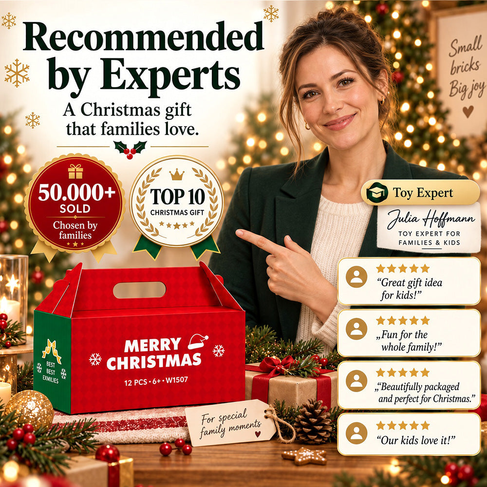 Felzoruni®⏳ Last day to save 49% – 🎄 12-Day Mini Christmas DIY Building Set | 12 unique festive buildable designs with hanging loops—perfect for decorating Christmas trees, wreaths, and holiday displays 🧱