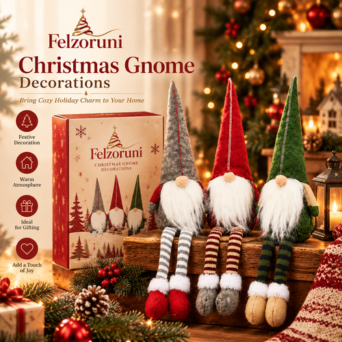 Felzoruni® Christmas Gnome Tabletop & Tree Decoration Set