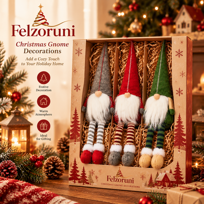 Felzoruni® Christmas Gnome Tabletop & Tree Decoration Set