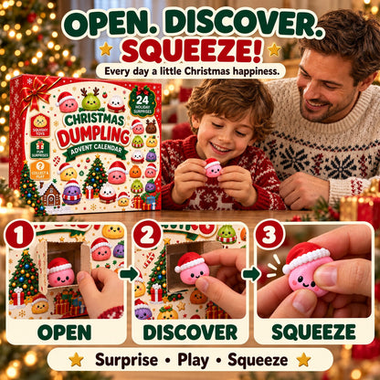 Felzoruni®🔥LIMITED-TIME 50% OFF! 2026 Christmas Dumpling Advent Calendar, 24-Day Countdown • Twenty Four Days Of Squishy - Dumpling Advent Calendar