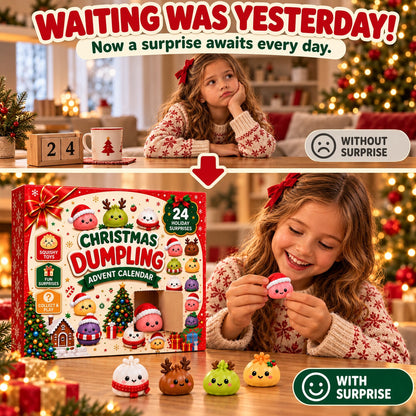 Felzoruni®🔥LIMITED-TIME 50% OFF! 2026 Christmas Dumpling Advent Calendar, 24-Day Countdown • Twenty Four Days Of Squishy - Dumpling Advent Calendar