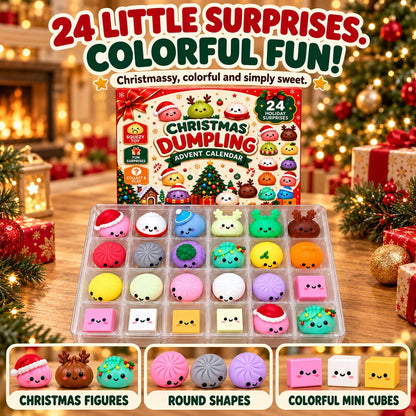 Felzoruni®🔥LIMITED-TIME 50% OFF! 2026 Christmas Dumpling Advent Calendar, 24-Day Countdown • Twenty Four Days Of Squishy - Dumpling Advent Calendar