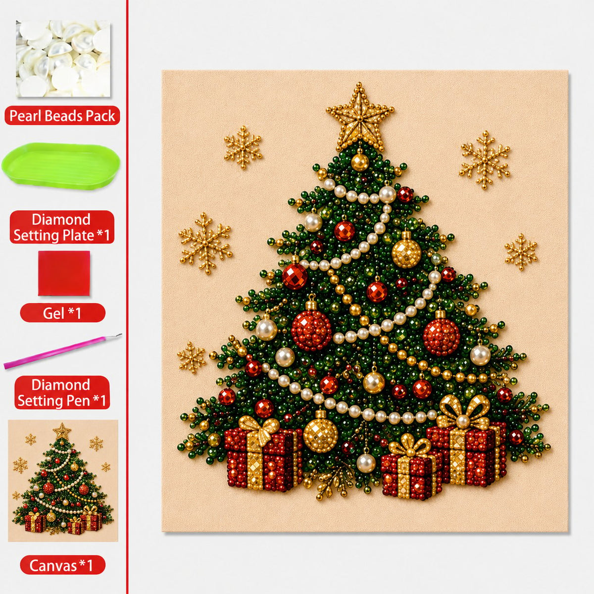 Felzoruni®🧘Relaxing & Beginner-Friendly - 🎨💎DIY Christmas Pearl Art Kit
