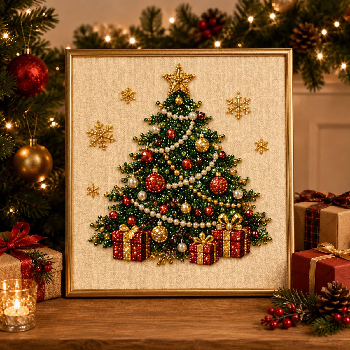 Felzoruni®🧘Relaxing & Beginner-Friendly - 🎨💎DIY Christmas Pearl Art Kit