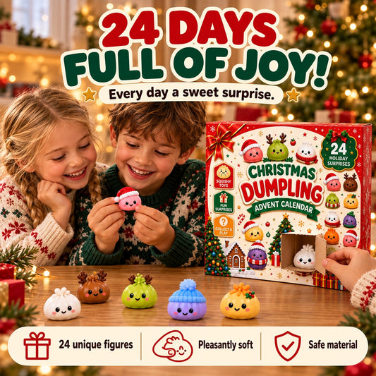 Felzoruni®🔥LIMITED-TIME 50% OFF! 2026 Christmas Dumpling Advent Calendar, 24-Day Countdown • Twenty Four Days Of Squishy - Dumpling Advent Calendar