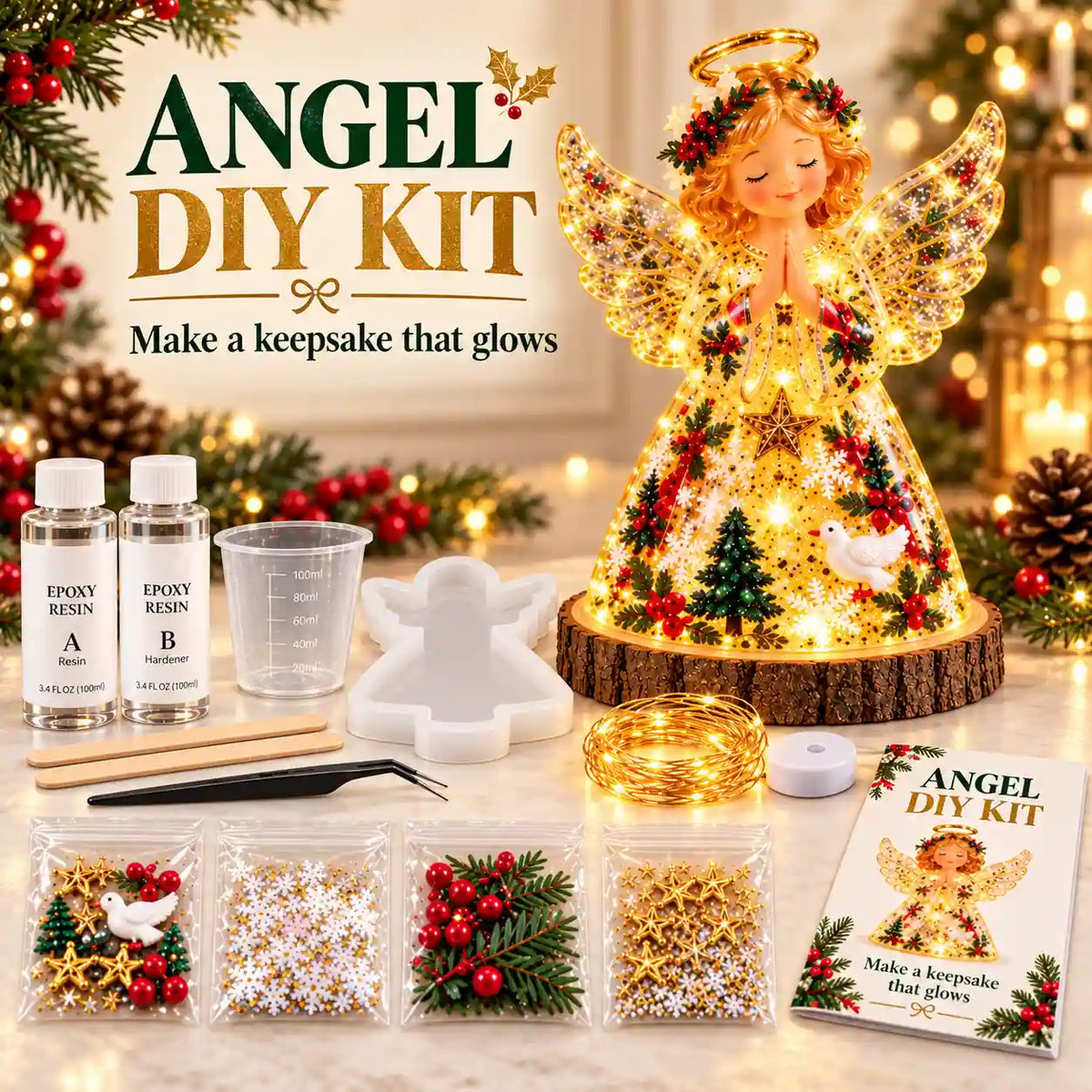 Felzoruni®🎅🎄☃️ DIY Resin Christmas Tree Night Light Kit
