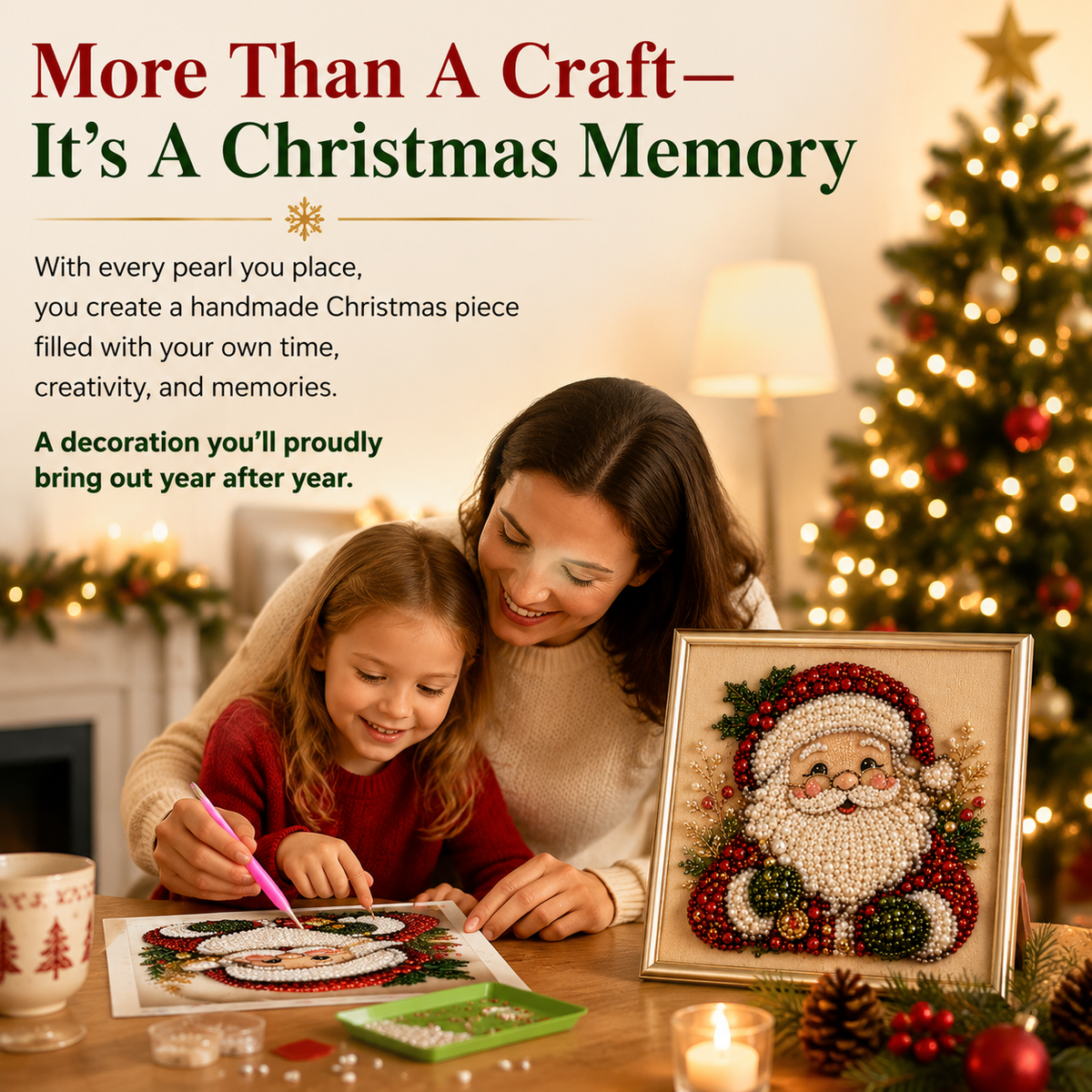 Felzoruni®🧘Relaxing & Beginner-Friendly - 🎨💎DIY Christmas Pearl Art Kit