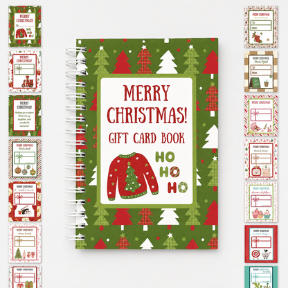 Felzoruni®🔥🎁70% OFF!!!-Ready for Christmas!🎅Christmas Gift Card Booklet -👍DIY Spiral-Bound Christmas Gift Card Holder Book