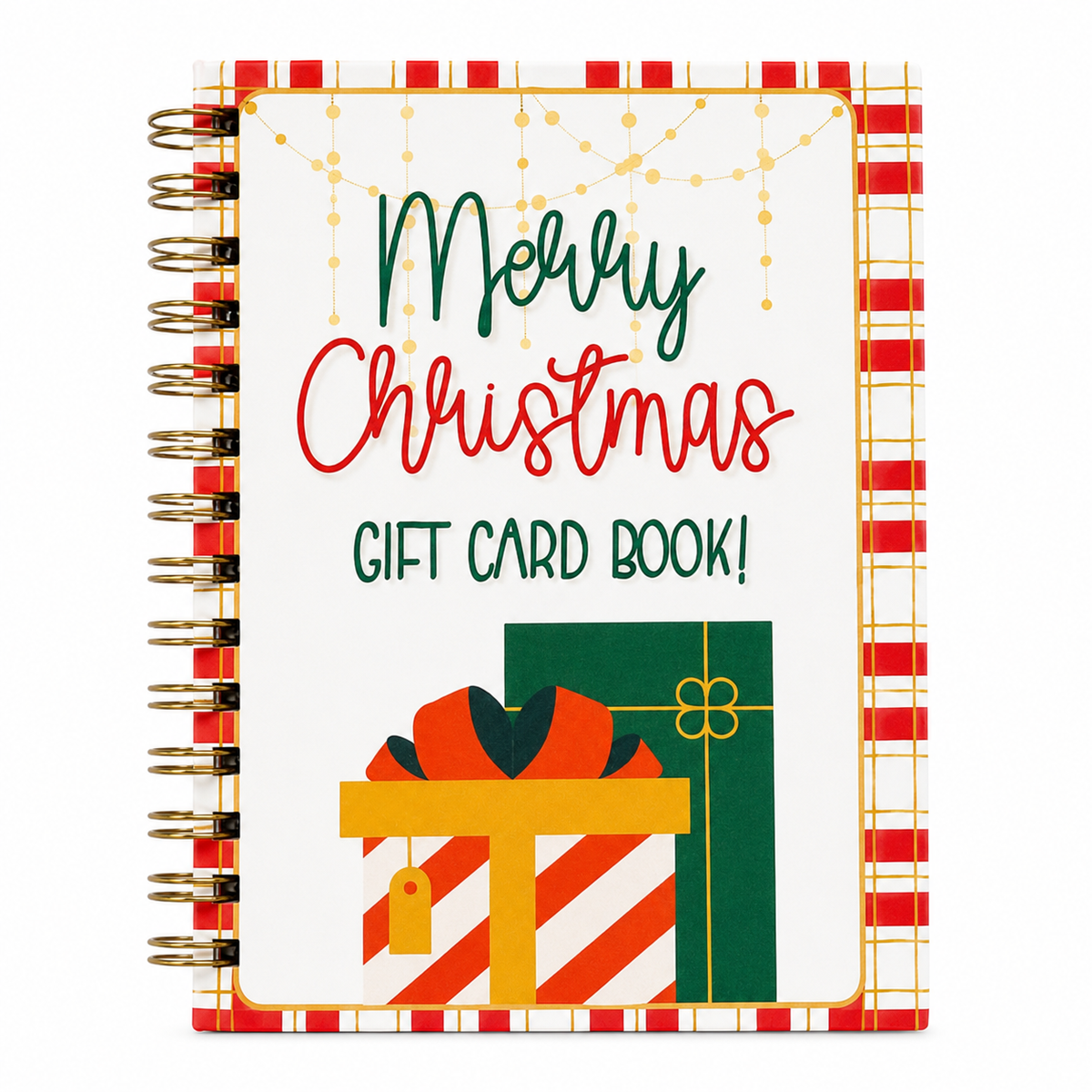 Felzoruni®🔥🎁70% OFF!!!-Ready for Christmas!🎅Christmas Gift Card Booklet -👍DIY Spiral-Bound Christmas Gift Card Holder Book