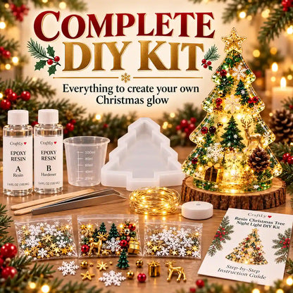Felzoruni®🎅🎄☃️ DIY Resin Christmas Tree Night Light Kit