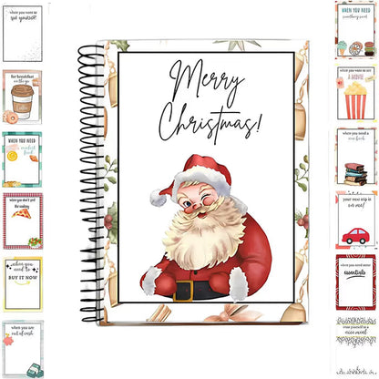 Felzoruni®🔥🎁70% OFF!!!-Ready for Christmas!🎅Christmas Gift Card Booklet -👍DIY Spiral-Bound Christmas Gift Card Holder Book