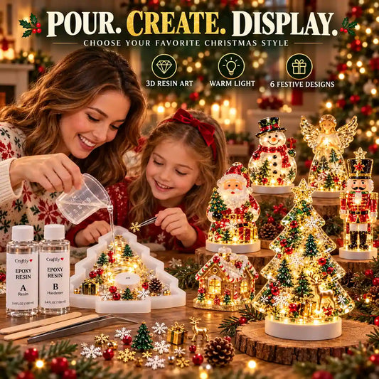 Felzoruni®🎅🎄☃️ DIY Resin Christmas Tree Night Light Kit