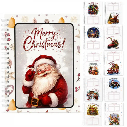 Felzoruni®🔥🎁70% OFF!!!-Ready for Christmas!🎅Christmas Gift Card Booklet -👍DIY Spiral-Bound Christmas Gift Card Holder Book