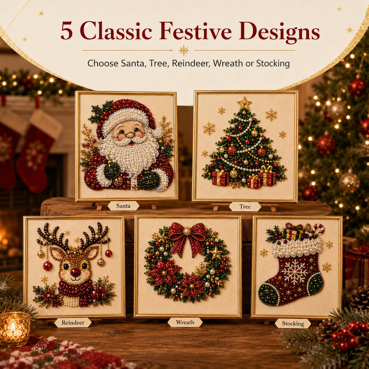 Felzoruni®🧘Relaxing & Beginner-Friendly - 🎨💎DIY Christmas Pearl Art Kit