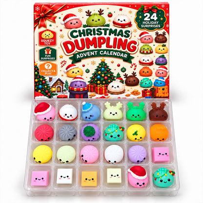Felzoruni®🔥LIMITED-TIME 50% OFF! 2026 Christmas Dumpling Advent Calendar, 24-Day Countdown • Twenty Four Days Of Squishy - Dumpling Advent Calendar