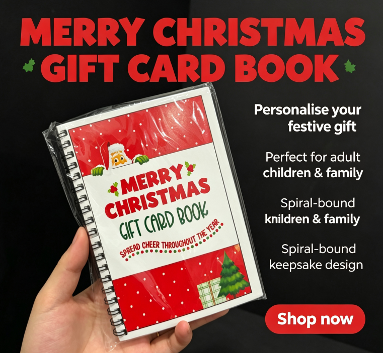 Felzoruni®🔥🎁70% OFF!!!-Ready for Christmas!🎅Christmas Gift Card Booklet -👍DIY Spiral-Bound Christmas Gift Card Holder Book