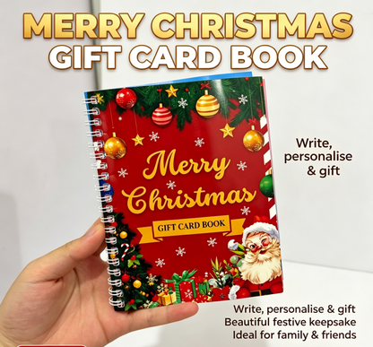 Felzoruni®🔥🎁70% OFF!!!-Ready for Christmas!🎅Christmas Gift Card Booklet -👍DIY Spiral-Bound Christmas Gift Card Holder Book